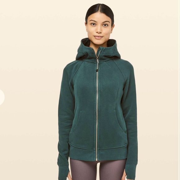 Lululemon scuba full-zip terry fleece submarine teal sweatshirt hoodie - Picture 1 of 3